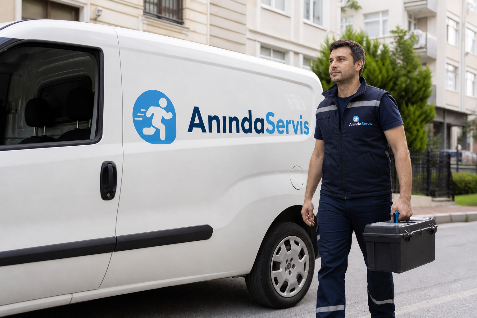 Anında Servis markalı servis aracı - İstanbul Toshiba Kombi Servisi